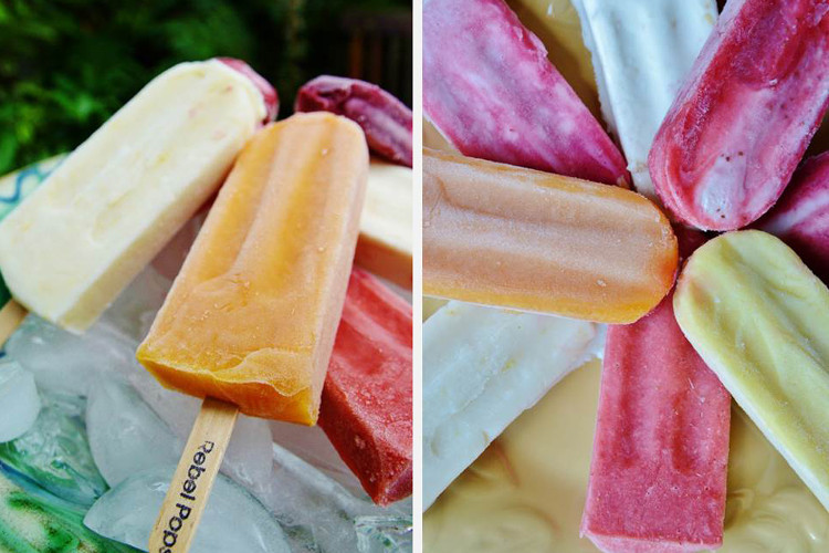 80 popsicle flavours that include strawberry & cream, cherry cheesecake, tropical, apricot lavender, lemon buttermilk, strawberry & pineapple, coconut, and huckleberry wild rose. 