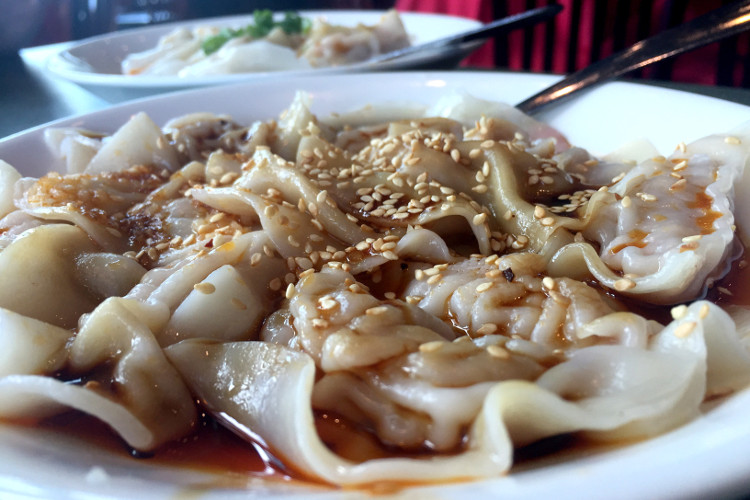 Spicy dumplings from Golden Sichuan Restaurant