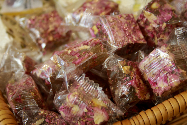 Give or gift rose petal Turkish Delights, saffron cotton candy, and sweet, nutty Lebanese baklava.