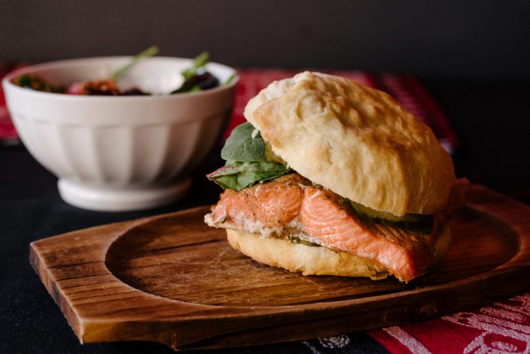 Salmon n Bannock Burger by Matt Law